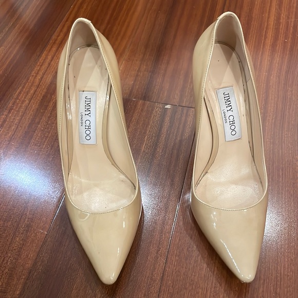 JIMMY CHOO ANOUK 120 NUDE PUMPS - Picture 2 of 5